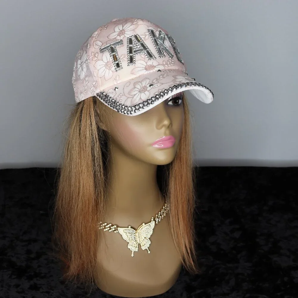 TAKE Pink Lace Bling Cap – Soft Glam Vibes 🌸 - Picture 2 of 3